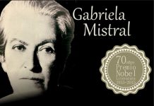 Gloria Garafulich-Grabois, Directora de la Fundación Gabriela Mistral de Nueva York, durante uno de los eventos conmemorativos de los 70 Años del Nobel realizados en la Unión Europea.