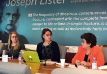 (I-D): Allyson Funk, Directora de Comunicaciones de PhRMA, Mila Ferrer, fundadora de Familias con Diabetes y Elena Ríos and Presidenta de la Asociación Nacional de Médicos Hispanos.