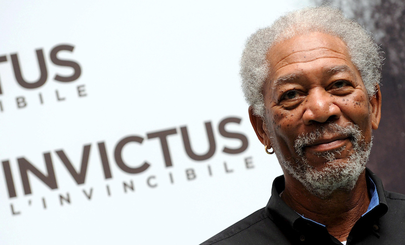 Morgan Freeman durante la presentación de uno de sus éxitos, “Invictus”.