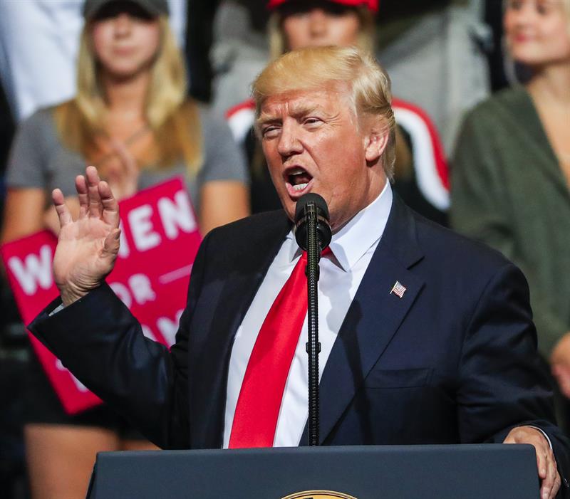 El presidente Donald Trump, habla durante un mitin el mi&eacute;rcoles 21 de junio de 2017, en Cedar Rapids, Iowa.