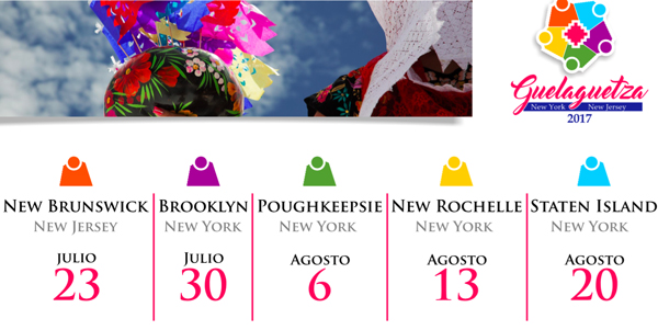 calendario La Guelaguetza 2017