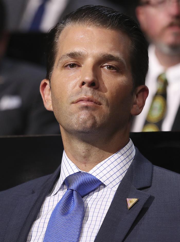Fotograf&iacute;a de archivo tomada el 18 de julio de 2016 que muestra a Donald Trump Jr., hijo del presidente Donald Trump.