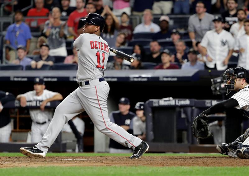 Rafael Devers, pelotero de los Medias Rojas.