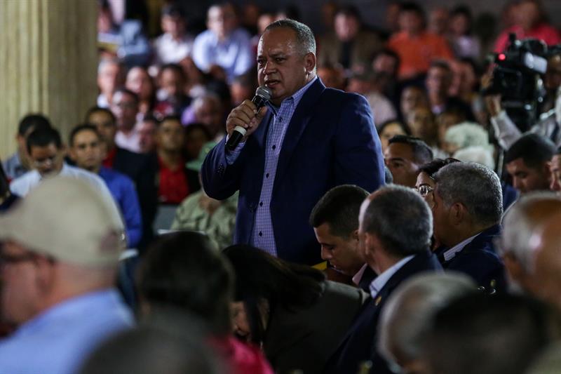 Diosdado Cabello habla durante la sesión de la Asamblea Nacional Constituyente
