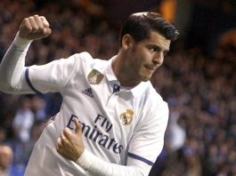 Morata luego del entrenamiento con el Real Madrid se despide de sus compañeros para unirse al Chelsea. (Foto Facebook Morata)
