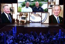 Los Bush dan su apoyo a Mitt Romney por vídeo en la Convención Republicana