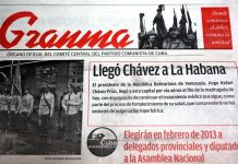 Chávez vuelve a Cuba con más hermetismo del habitual para nuevo tratamiento Portada del diario oficial Granma que publica en su edición de hoy, miércoles 28 de noviembre de 2012, una nota informando la llegada del presidente de Venezuela, Hugo Chávez, que arrivó a La Habana en la madrugada para someterse a un tratamiento especial de oxigenación hiperbárica, según informan medios oficiales cubanos.