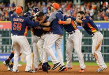 El boricua Juan Centeno fue el héroe de la victoria de los Astros. (foto Twitter)