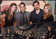 Presentación del elenco al final de la proyección de "Habana Instant" en el Core Club de nuestra ciudad.