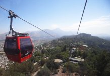 Santiago de Chile, capital latinoamericana del turismo de negocios Vista del Teleférico de Santiago desde donde existe una bella vista de la ciudad. Un destino que eligen 6 millones de personas.