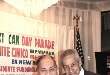 Gustavo Suárez Ojeda y Patricia Hernández, presidenta y fundadora del Mexican Day Parade.