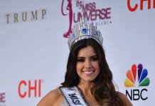La colombiana Paulina Vega se corona Miss Universo Miss Colombia 2014, Paulina Vega, mientras desfila en traje de noche durante la gala de la final del concurso de belleza Miss Universo.