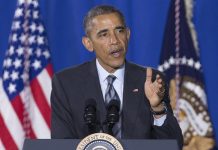 l presidente de los Estados Unidos, Barack Obama, durante la presentación de su proyecto presupuestario para el año fiscal 2016 en el Departamento de Seguridad Nacional, en Washington DC