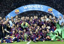 El Barça pone la 'quinta' para regalarse su segundo triplete Los jugadores del FC Barcelona posan con la Copa de Europa que consiguieron tras derrotar en la final a la Juventus de Turín por el resultado de 1-3 en el partido que ambos equipos disputaron en el estadio Olímpico de Berlín, logrando su quinto título de la Liga de Campeones .