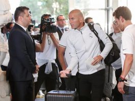 El Real Madrid ante la MLS, lucharán por dejar atrás la mala racha anterior Real Madrid, llega al hotel Península, antes del partido amistoso contra las estrellas de la MLS