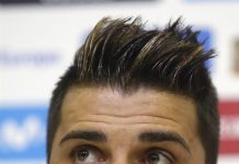 David Villa llevó ayuda a Puerto Rico David Villa durante la rueda de prensa