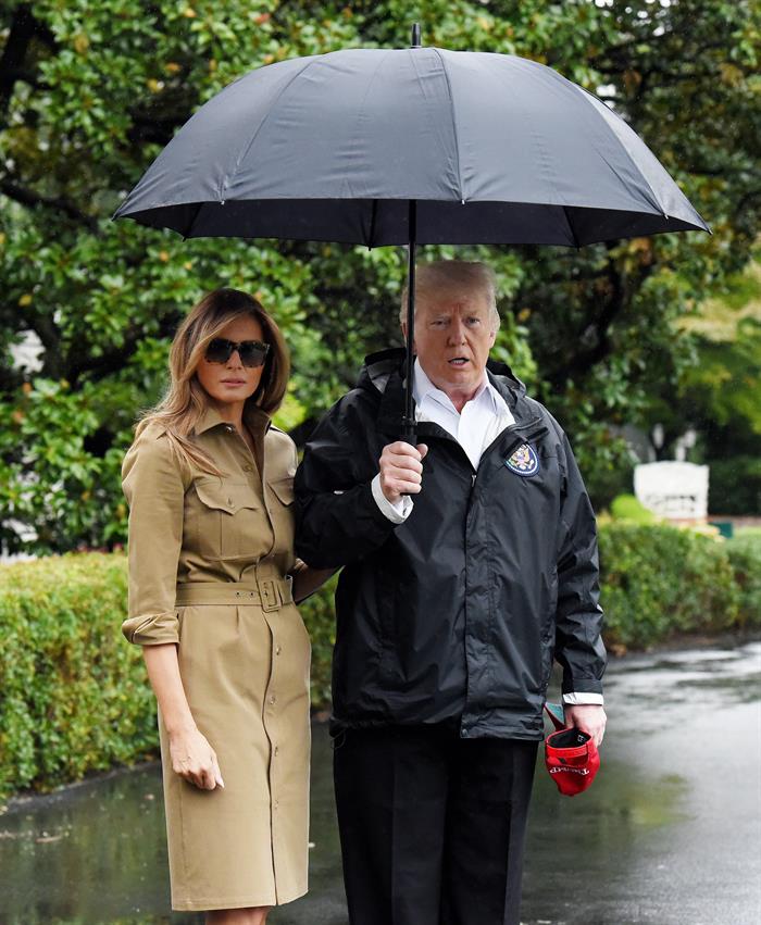 Donald Trump aterrizó hoy en Texas, en su segundo viaje al estado en menos de una semana