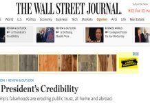 The Wall Street Journal critica Trump