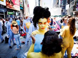 "Body painting" en Times Square
