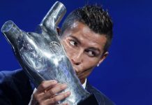 Cristiano Ronaldo mejor jugador de Europa 2016.