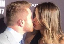 Canelo Alvarez y Shannon de Lima confirman su relación con un beso Canelo y Shannon de Lima