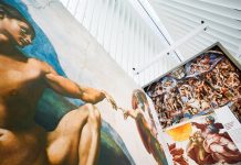 Reproducciones de la Capilla Sixtina se exponen en metro de Nueva York Vista de la exposición que reproduce obras de la Capilla Sixtina en el "Oculus" de Nueva York