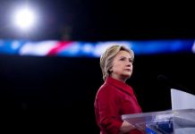 La aspirante a candidata demócrata a la presidencia estadounidense Hillary Clinton