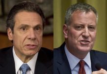 El gobernador de Nueva York, Andrew Cuomo, y el alcalde Bill de Blasio.