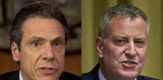 El gobernador de Nueva York, Andrew Cuomo, y el alcalde Bill de Blasio.