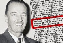 FRED TRUMP, padre de Donald Trump a fines de los 20’s del siglo pasado, fue detenido en Queens, Nueva York, en el marco de un mitin salvaje del Ku-Klux-Klan (reportado entonces por The New York Times, desempolvado el año pasado por The Washington Post.