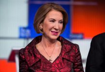 Cruz elige a Carly Fiorina como su candidata para la Vicepresidencia de EEUU Fotografía de archivo del 28 de enero de 2016 de la empresaria Carly Fiorina en un debate de candidatos republiacnoa en Des Moines, Iowa (EE.UU.). Según reportes, el precandidato presidencial republicano Ted Cruz espera anunciar a Fiorina hoy, 27 de abril de 2016, como su fórmula a la Presidencia