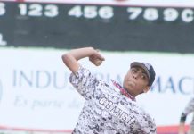El lanzador de origen indú, Ganesh Hiram Motieram, fue electo el mejor lanzador de la Copa Internacional de béisbol que se jugó en República Dominicana. (Foto cortesía José Luis Paulino).