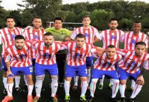 Integrantes del Paraguay F.C. que vienen desempenando una buena labor en el campeonato de la Copan Maya Soccer League.