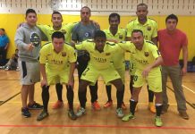 Los Panas o Los Panas.com que vienen desempenando un excelente campaña en el campeonato sabatino de la Liga Manabita de Fútbol Indoor en Brooklyn.