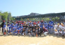 Parte de los niños que están viendo acción en la temporada 2015, de Mullaly Baseball Little League.