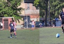 Acciones como estas se vieron en el segundo clásico chapin, entre Municipal USA y el F.C. Comunicaciones en la Liga de Fútbol Guatemala en Brooklyn. (Fotos: Marvin "K.K." Estrada)