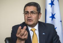 El presidente de Honduras, Juan Orlando Hernández