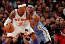 Knicks ganan 112-106 a Nuggets El alero Carmelo Anthony volvió recuperado de su lesión en el dedo mediano de la mano izquierda y los Knicks de Nueva York se aprovecharon de inmediato con su presencia al anotar 34 puntos que les abrió el camino del triunfo por 112-106 ante los Nuggets de Denver, su exequipo.