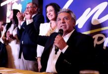 Moreno lidera elección presidencial en Ecuador con escrutinio en 97,2 %