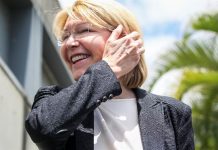 Fotografía de archivo del 6 de agosto de 2017, de la exfiscal venezolana Luisa Ortega en Caracas (Venezuela).