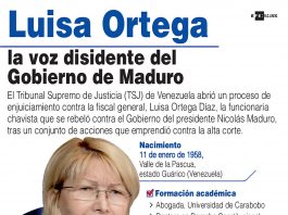 otografía del 31 de julio de 2017, de la fiscal general de Venezuela, Luisa Ortega, durante una conferencia de prensa en Caracas (Venezuela).