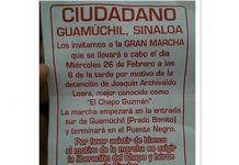 Convocan a marchas a favor de la liberación del "Chapo" Guzmán