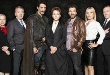 El ministerio del tiempo, dijo un hasta luego Francesca Piñón, Jaime Blanch, Nacho Fresneda, Aura Garrido, Rodolfo Sancho, Cayetana Guillén Cuervo y Juan Gea, elenco estelar de El ministerio del tiempo.