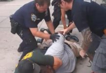 En la imagen se ve a Eric Garner, de gran complexión física y enfermo de asma, diciendo repetidas veces: “¡No puedo respirar!”