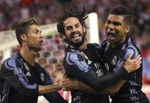 El Real Madrid se corona como el equipo deportivo más valioso del mundo El jugador de Juventus Patrice Evra (atrás) marca a James Rodríguez (adelante), del Real Madrid.