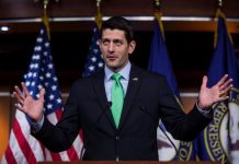 Paul Ryan: "No estoy preparado para apoyar a Trump" Fotografía de archivo del 28 de abril de 2016 de el presidente de la Cámara de Representantes, Paul Ryan, durante una conferencia de prensa en Washington (Estados Unidos). Ryan dijo a la prensa que "no está listo" para apoyar la nominación de Donald Trump como candidato por el Partido Republicano.