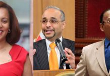 SENADORES Marisol Alcántara, José Peralta y Rubén Diaz: apoyan a comerciantes latinos en su búsqueda de acceso a negociar con el estado, los otros brillan por su ausencia.