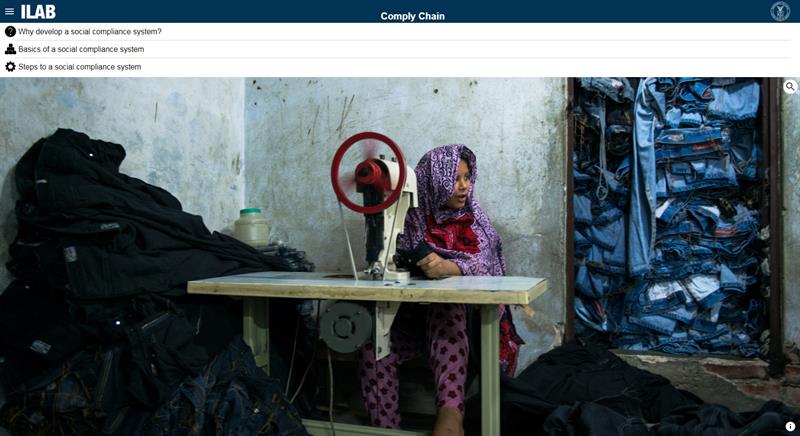 Captura de "Comply Chain" ('Cadena de Cumplimiento'), la nueva aplicación presentada hoy por el Departamento de Trabajo estadounidense.
