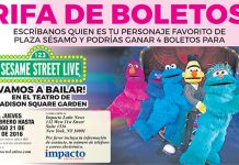 Rifa de boletos para "Plaza Sésamo en Vivo: ¡Vamos a Bailar!"