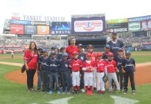 La Liga Rolando Paulino fue homenajeada por los New York Yankees en el Yankee Stadium, en el Mes de la Herencia Hispana. (Foto Martín Zapata).